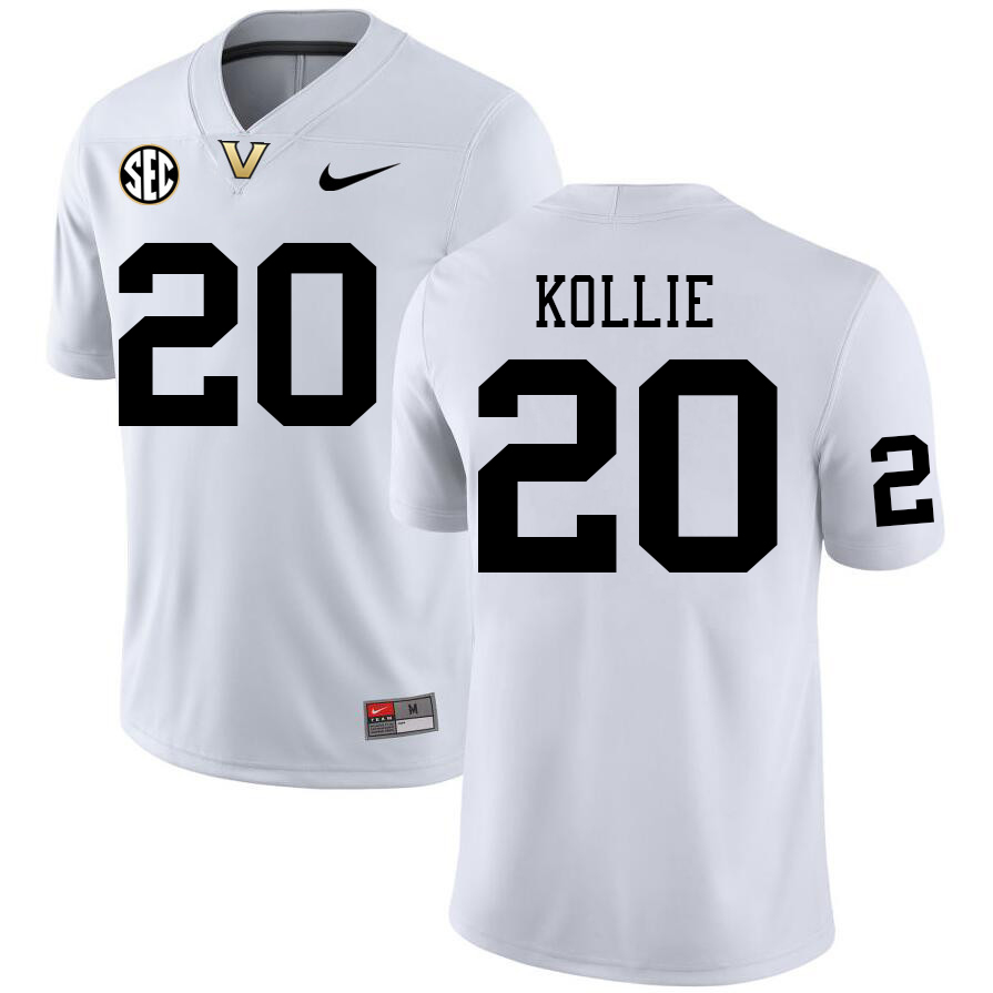 Vanderbilt Commodores #20 Prince Kollie College Football Jerseys Sale Stitched-White